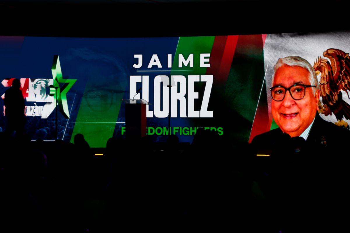 Jaime Florez en CPAC México (foto Sergio F. Cara/NotiPress)