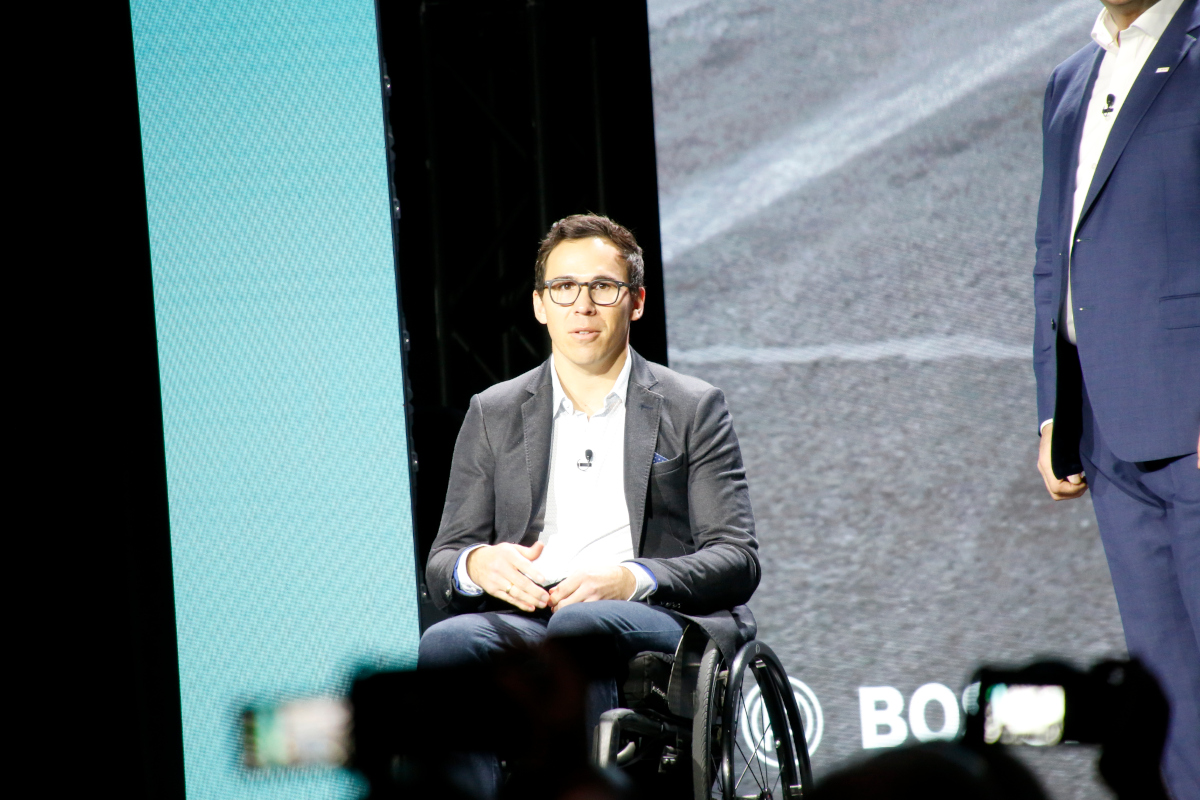 Robert Wickens en CES 2025 (foto Sergio F Cara/NotiPress)