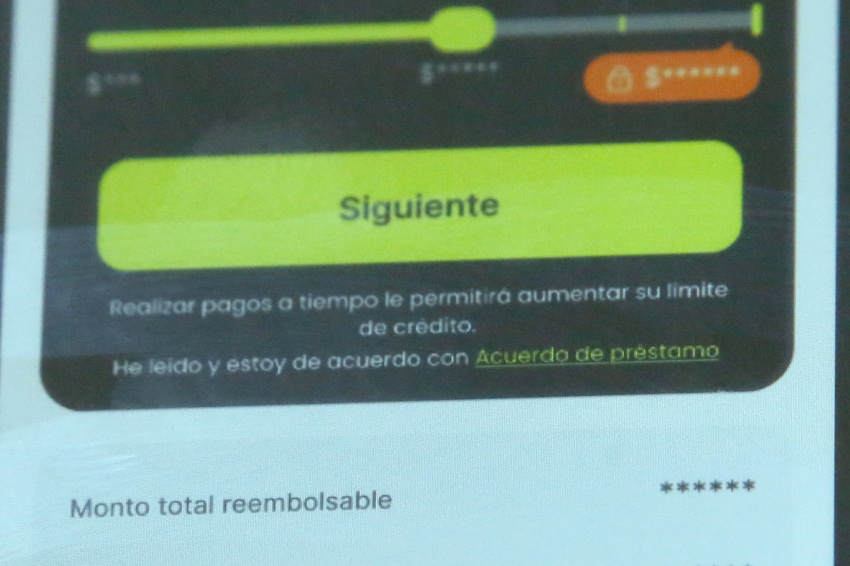 Pantalla de registro en app