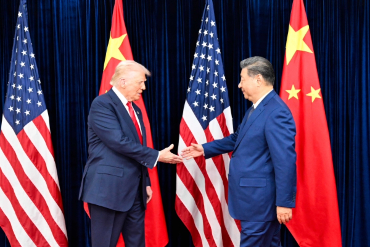 Donald Trump junto a Xi Jinping en Busan, Corea del Sur, 30 de octubre de 2025. Fuente: Ministerio de Relaciones Exteriores chino