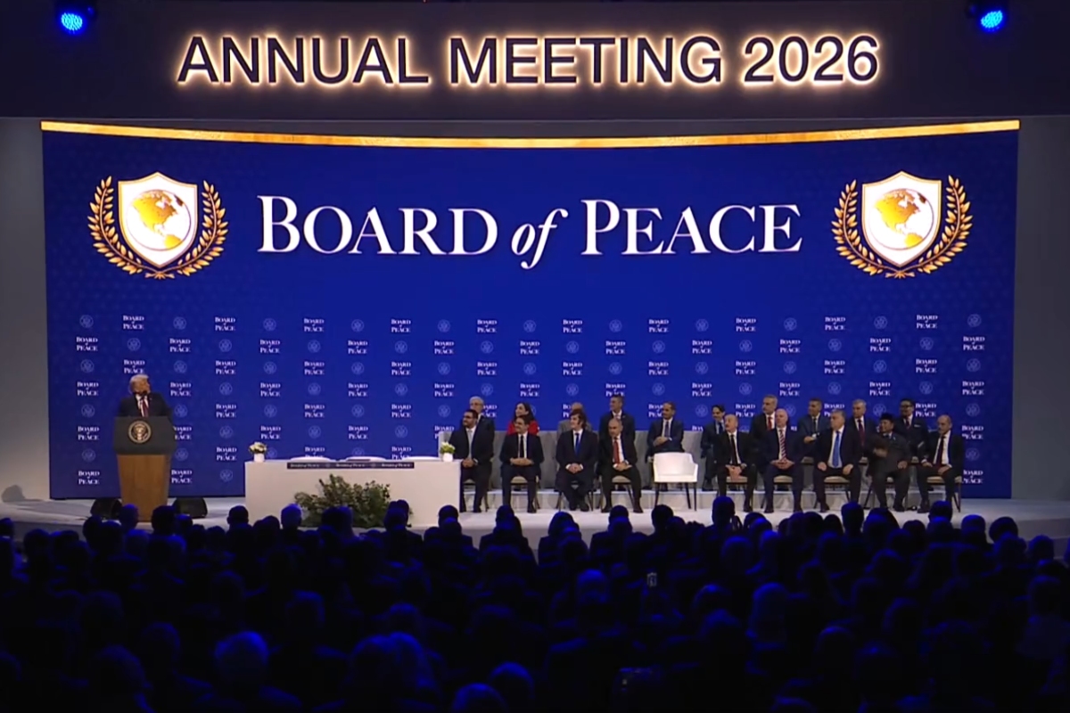 Donald Trump junto a varios líderes mundiales que aceptaron ser parte de la Junta de la Paz. Fuente: White House