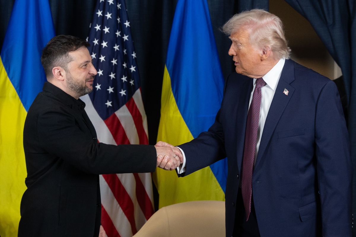 Zelenski junto a Trump en Davos. Fuente Zelenski/X
