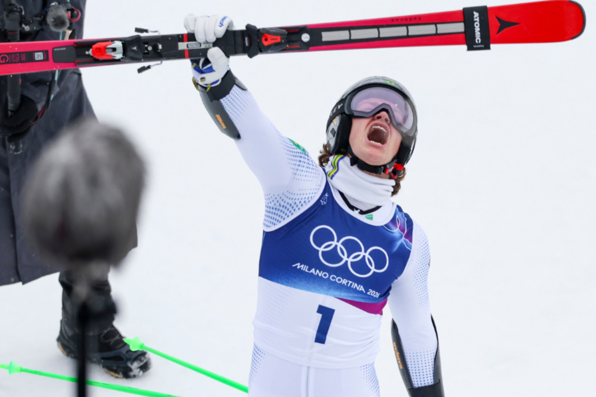 Lucas Pinheiro, ganador de la medalla de oro por esquí alpino. Fuente: Ski Racing Media
