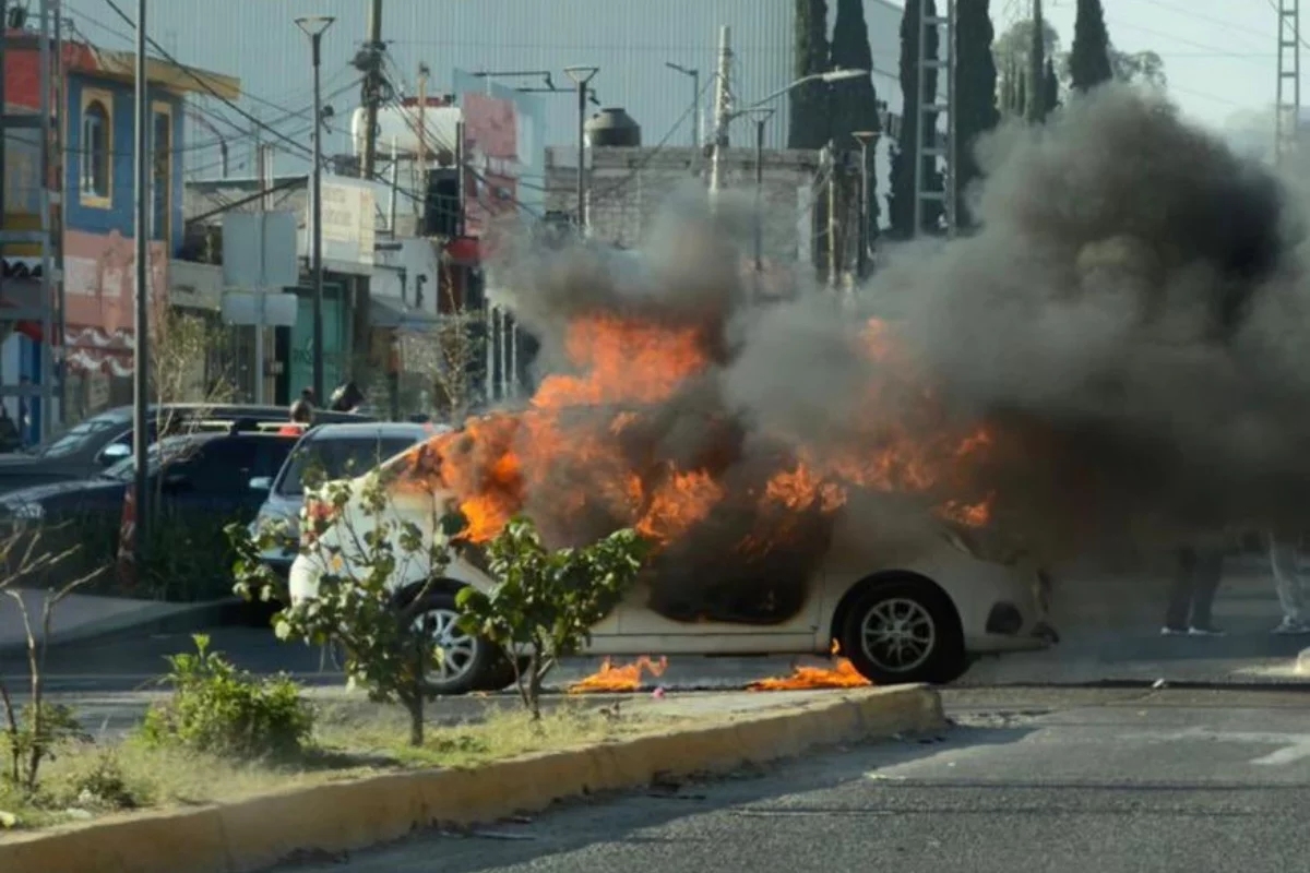 Imágenes registradas horas después de la confirmación de la muerte de El Mencho en Jalisco. Fuente: X 