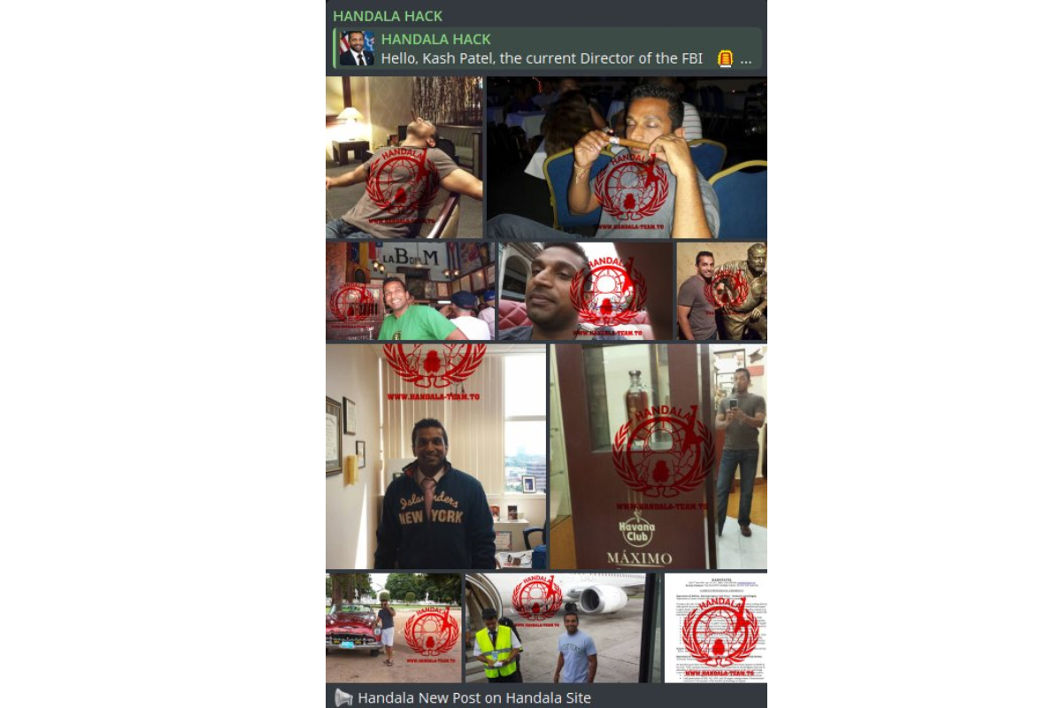 Imágenes de Patel compartidas por Handala. Fuente: X