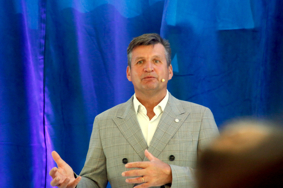 Alexander Firsching, presidente de Bosch México, en conferencia de prensa