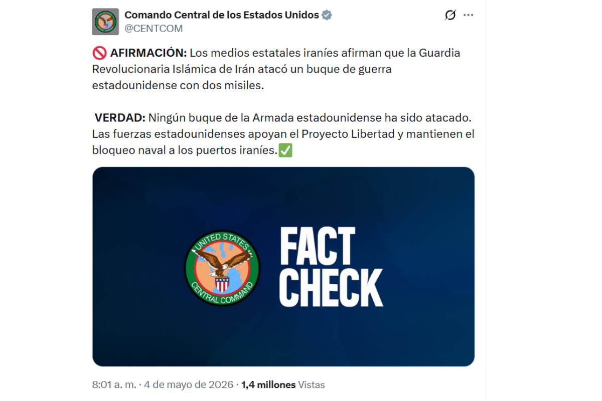 Fuente: X @CENTCOM