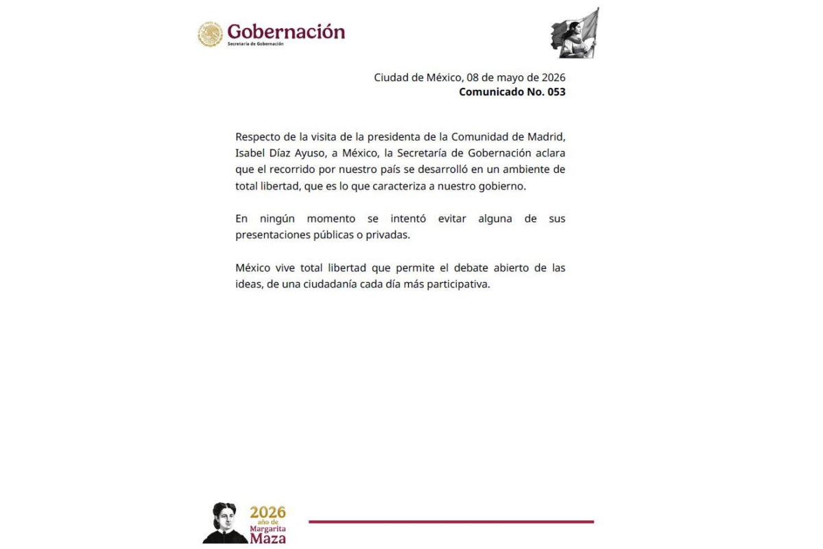 Fuente: X @SEGOB_mx