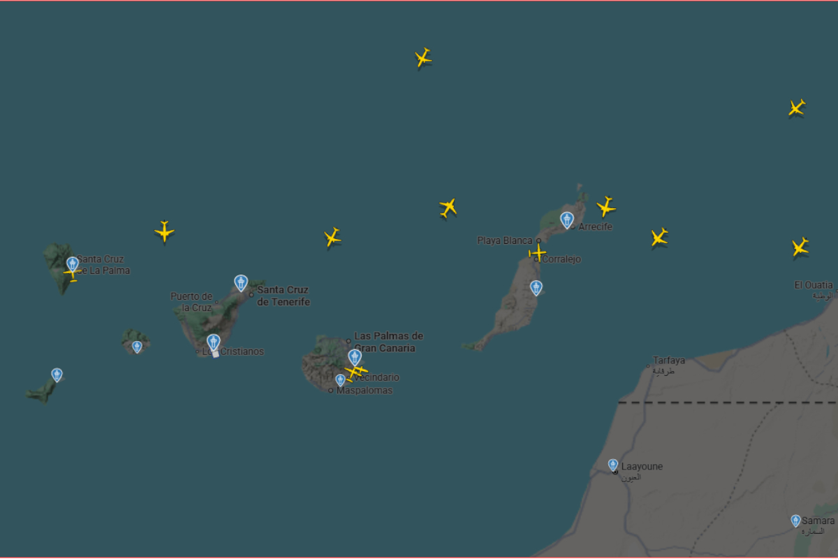 Vuelos mostrados por FlightRadar24