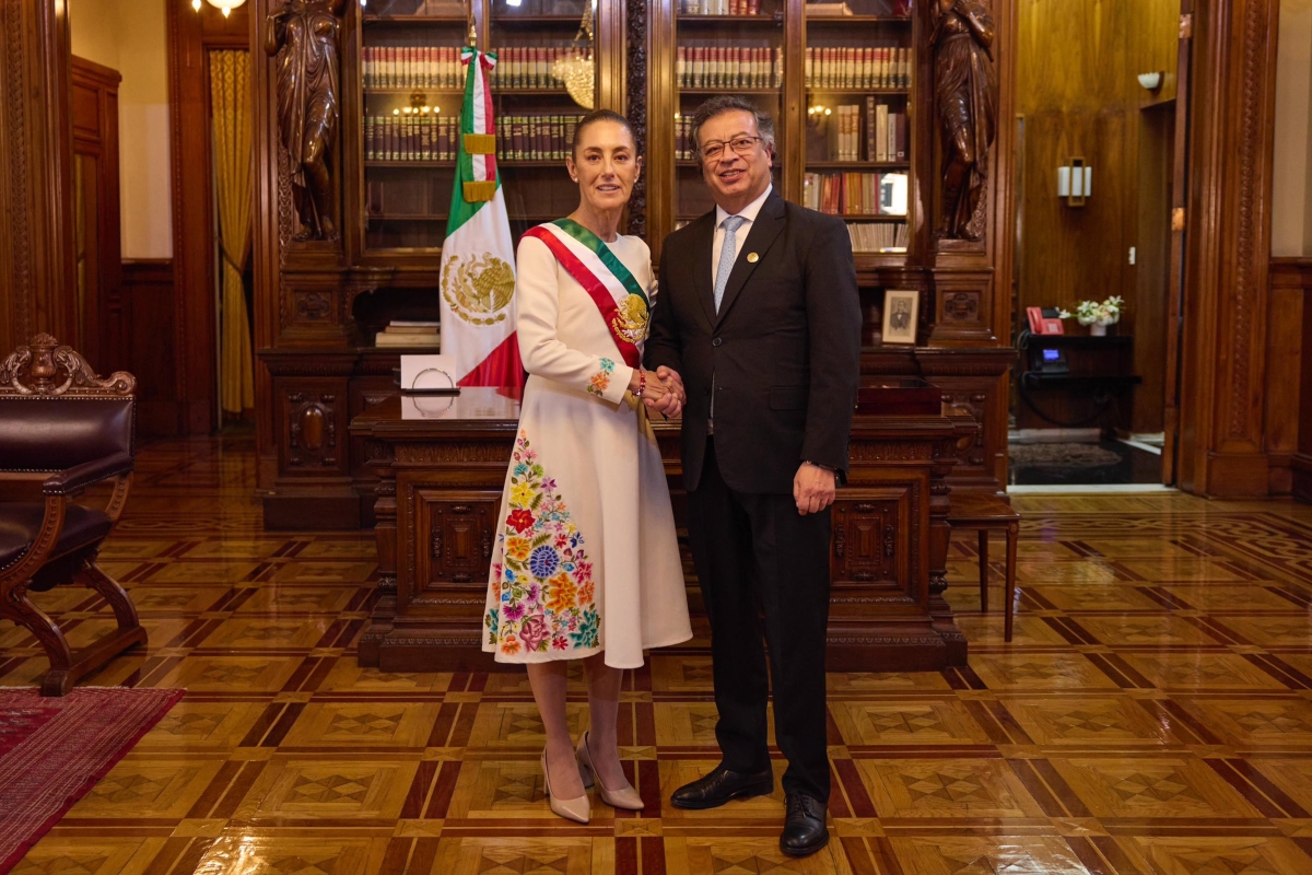 Petro asistió a la investidura de Sheinbaum el 1 de octubre de 2024. Fuente: X/Sheinbaum