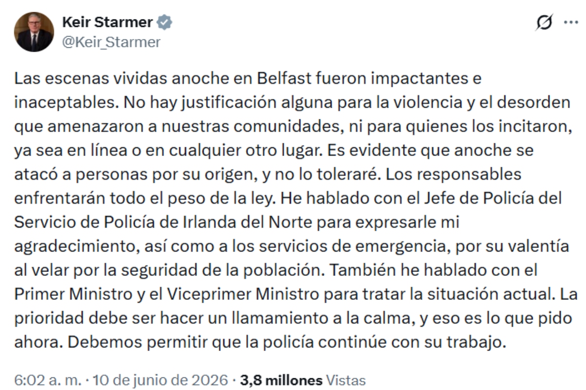 Fuente: X/Keir Starmer