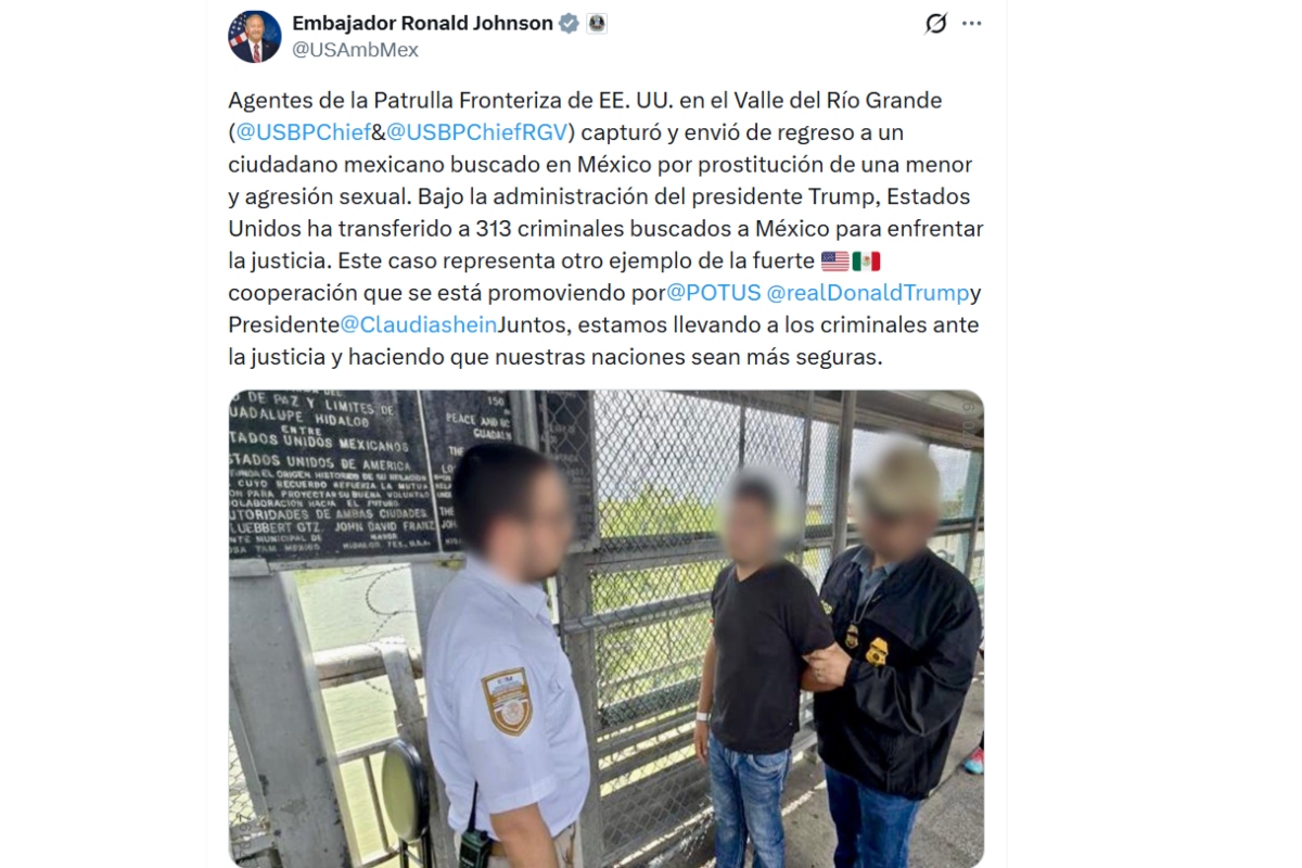 Fuente: X @USAmbMex