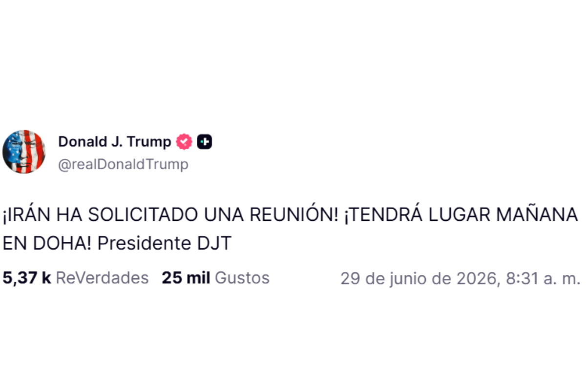 Fuente: Truth Social/Donald Trump