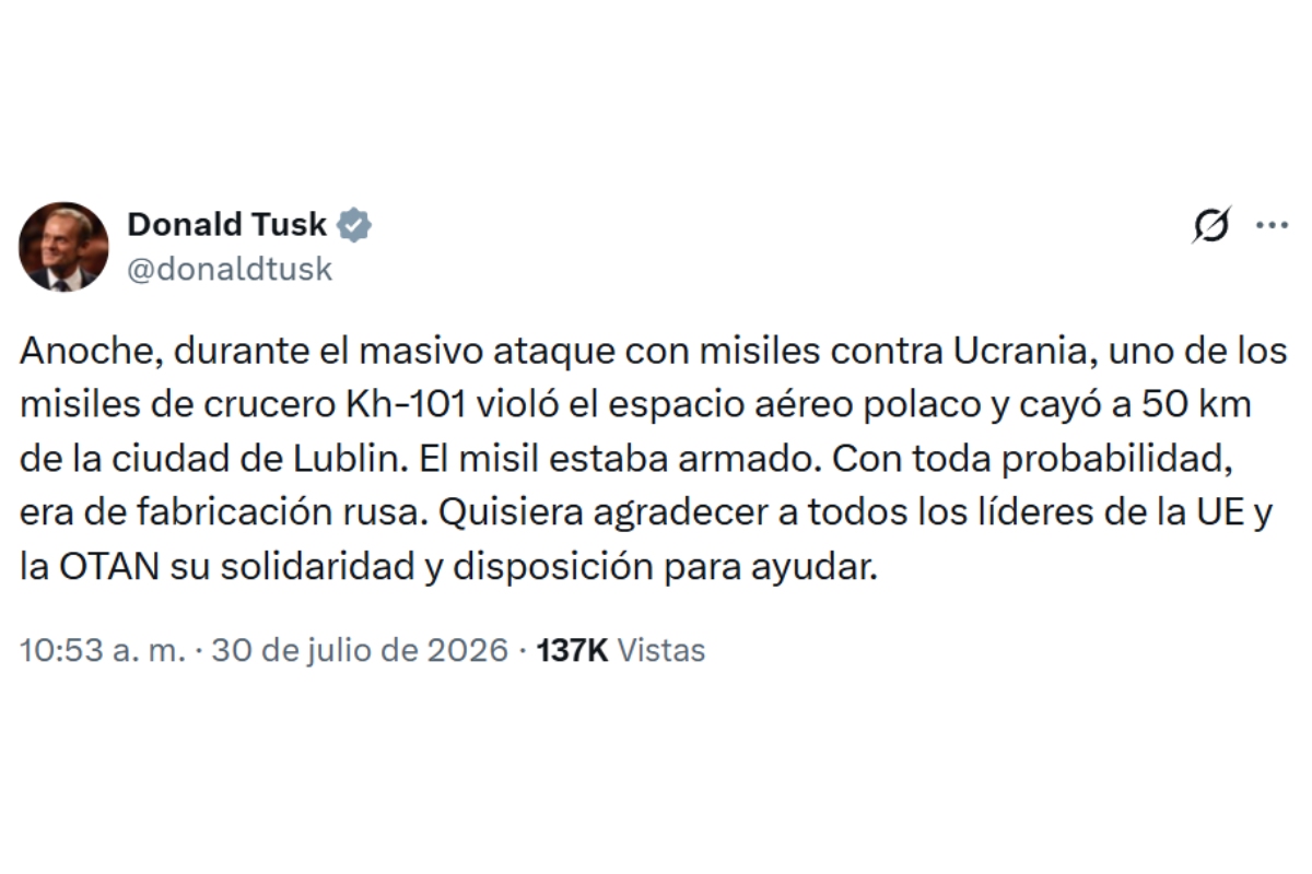 Fuente: X @donaldtusk