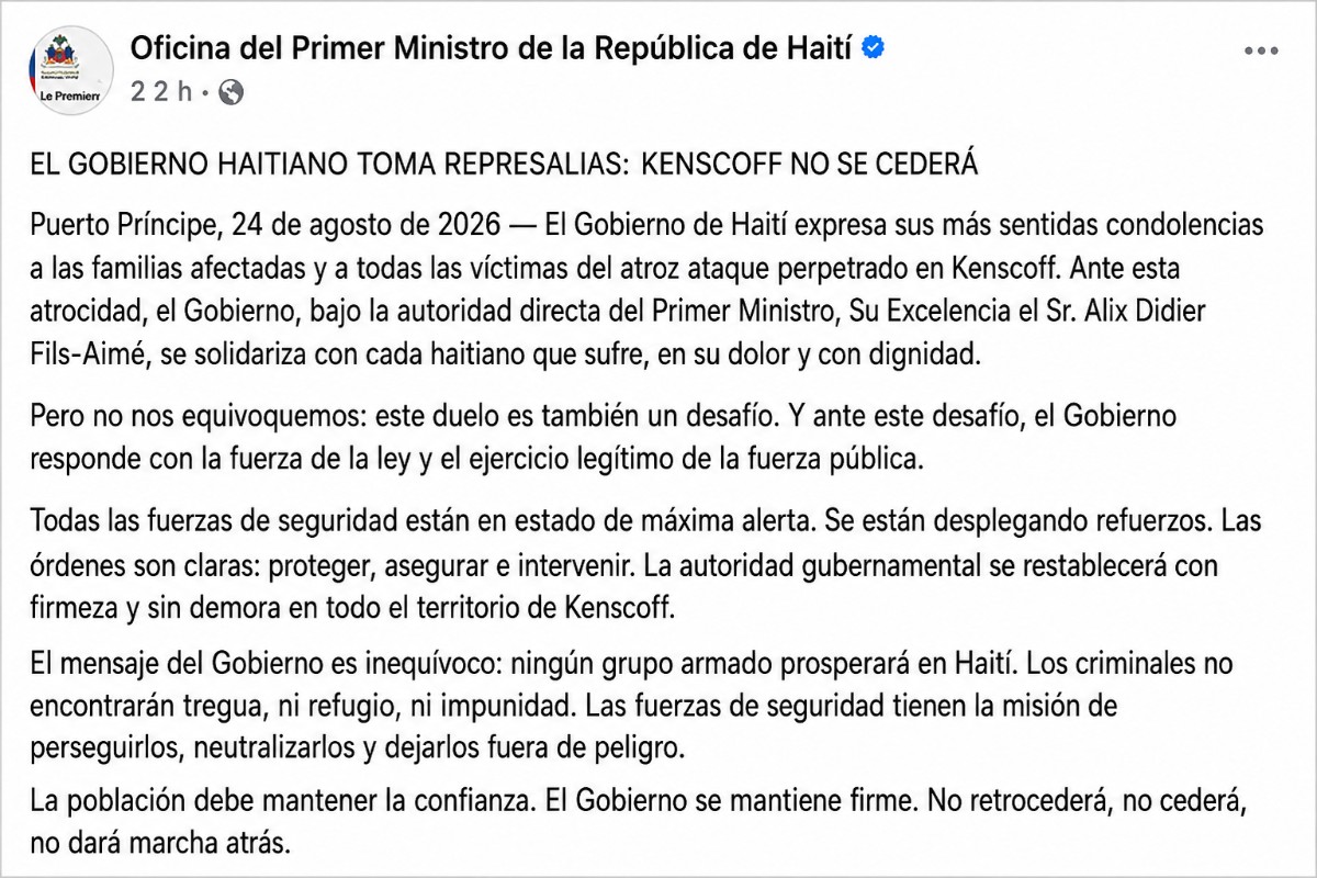 Facebook Primer Ministro de Haiti