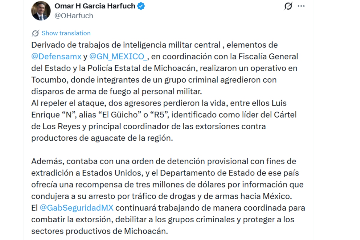 Fuente: X @OHarfuch