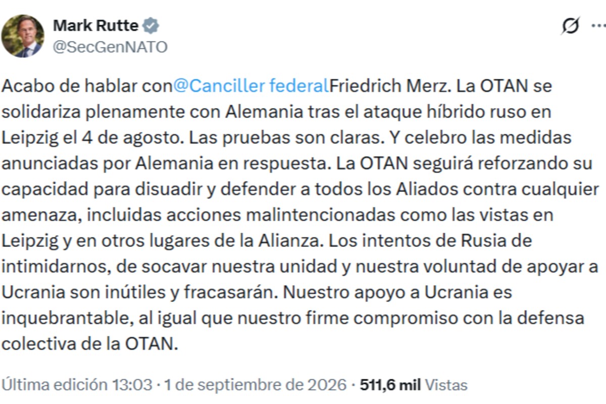Fuente: X @SecGenNATO