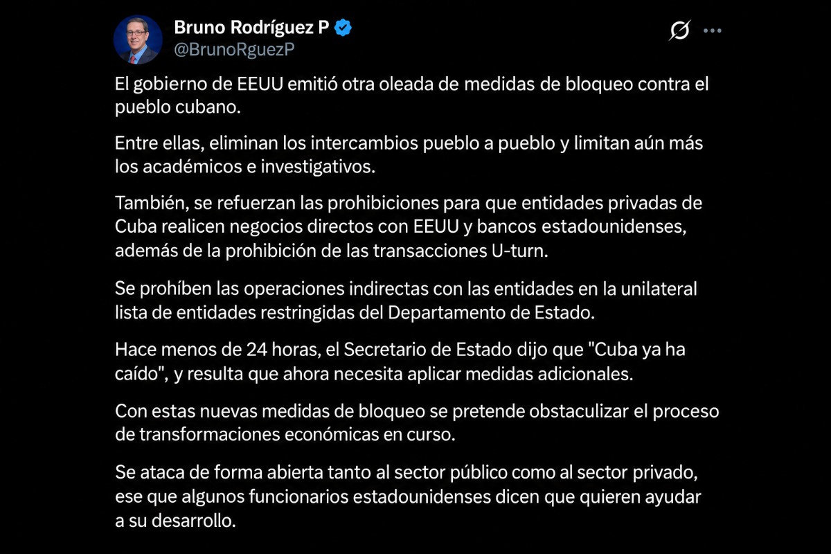 x @BrunoRguezP / Canciller cubano