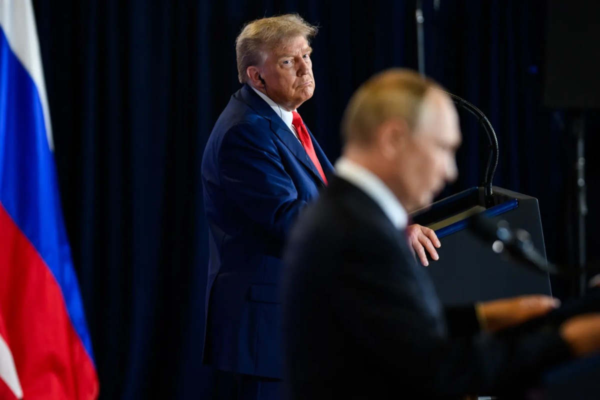 Trump junto a Putin en la base conjunta Elmendorf Richardson en Anchorage, Alaska, el 15 de agosto de 2025. Fuente: White House