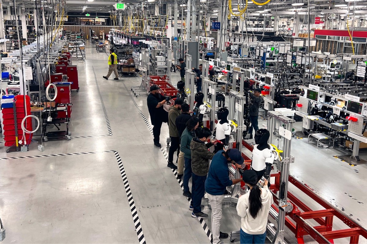 Fabricación de Optimus | Crédito foto X @Tesla_Optimus